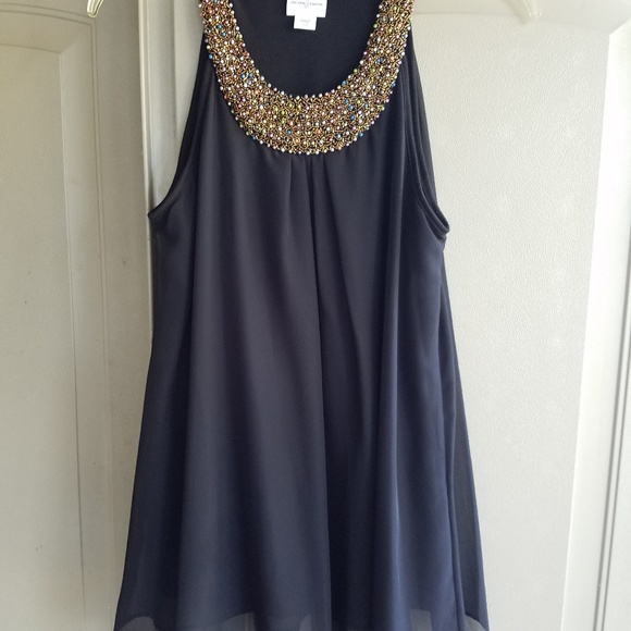 Jaclyn Smith Dresses & Skirts - Black Beaded Mini